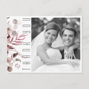 Carte Postale Faire-part Dreamy Foliage Mariage Merci Bourgogne ID817