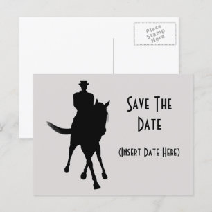 Carte Postale Faire-part Dressage Cheval Enregistrer La Date
