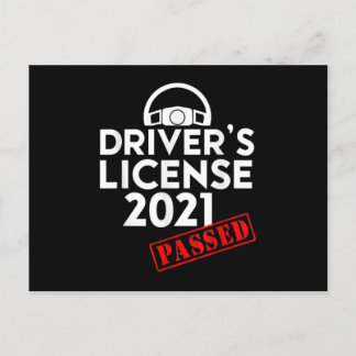 Carte Postale Faire-part Driver's License 2021 Passed Toxits For First Time