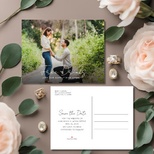 Carte Postale Faire-part Drôle budget du Mariage photo Enregistrer la date