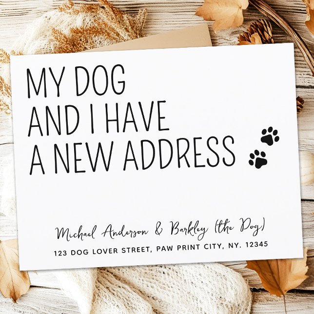 Carte Postale Faire-part Drôle Mon Chien et Moi Nouvelle Adresse Déménageme (Créateur téléchargé)