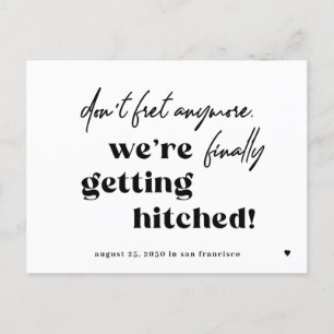 Carte Postale Faire-part Drôle typographie citation mariage enregistrer la 