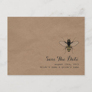 Carte Postale Faire-part Économies d'abeille de miel inspirées par carton