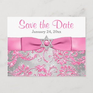 Carte Postale Faire-part Économies de bat mitzvah du pays des merveilles