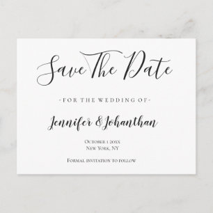 Carte Postale Faire-part Économies de mariage de typographie de