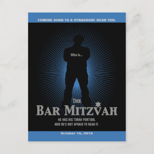 Carte Postale Faire-part Économies de Mitzvah de barre de star de cinéma la