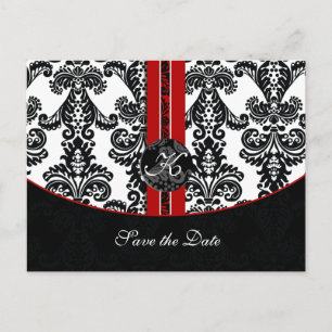 Carte Postale Faire-part économies de rouge la date