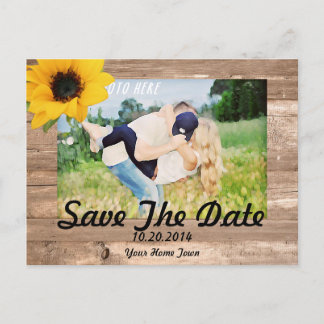 Carte Postale Faire-part Économies de tournesol la date