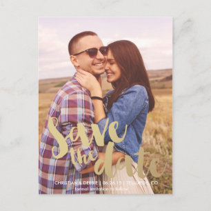 Carte Postale Faire-part ÉCONOMIES d'OR les économies de //de DATE le