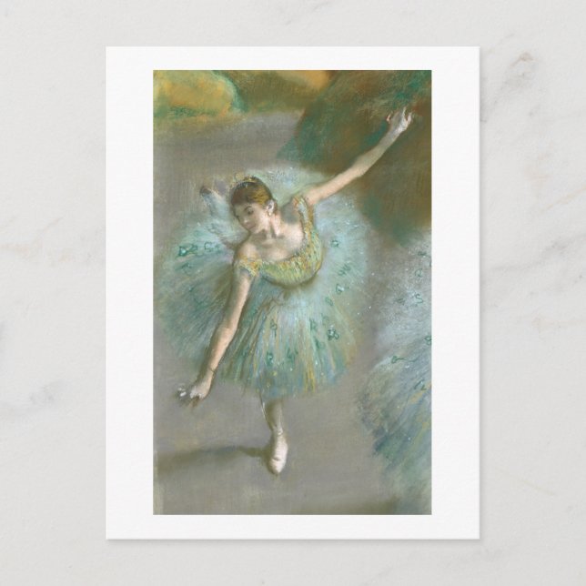 Carte Postale Faire-part Edgar Degas | Danseuse en vert | Nouvelle Adresse (Devant)