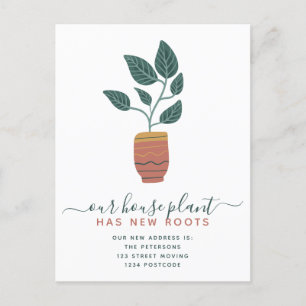 Carte Postale Faire-part Édition du scénario de boho rétro du plante de la 