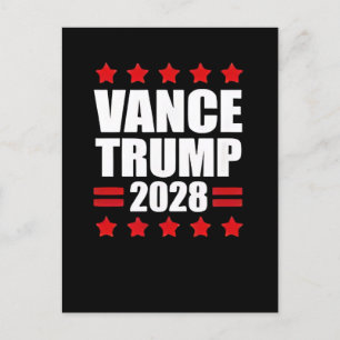 Carte Postale Faire-part Élection présidentielle de Vance Trump 2028 Politi
