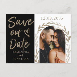 Carte Postale Faire-part Elegant Arch Photo Enregistrer notre Mariage Date