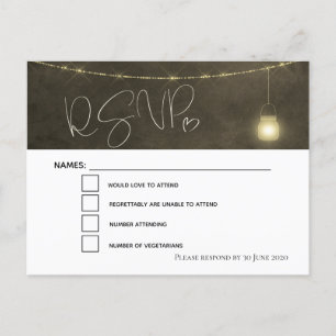 Carte Postale Faire-part Elégant tons Sepia Mason Jar RSVP