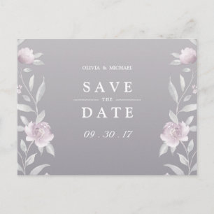 Carte Postale Faire-part Élégante Chinoiserie florale Mariage enregistrer l