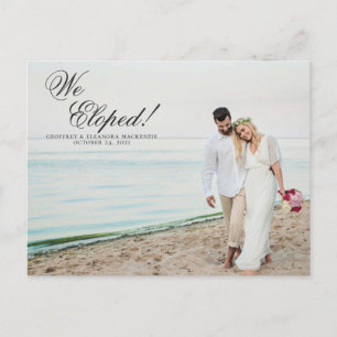 Carte Postale Faire-part Elopement Mariage d'aquarelle à ananas tropicale