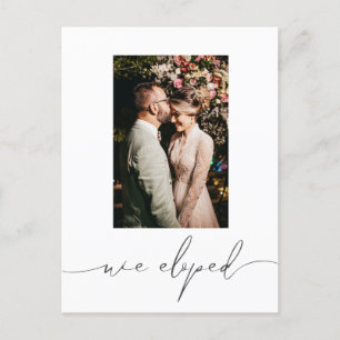 Carte Postale Faire-part Elopement minimaliste de la photo