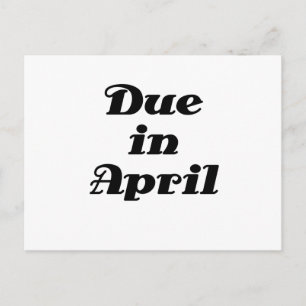 Carte Postale Faire-part En avril