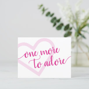 Carte Postale Faire-part Encore une à admirer   Grossesse du coeur rose cha