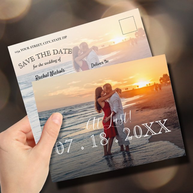 Carte Postale Faire-part Enfin Simple Moderne Photo Mariage Enregistrer la  (Créateur téléchargé)