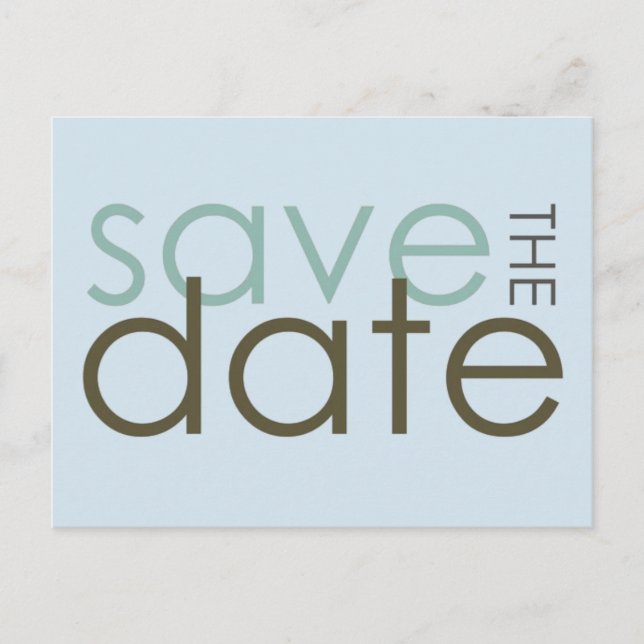 Carte Postale Faire-part Enregistrer la date (Devant)
