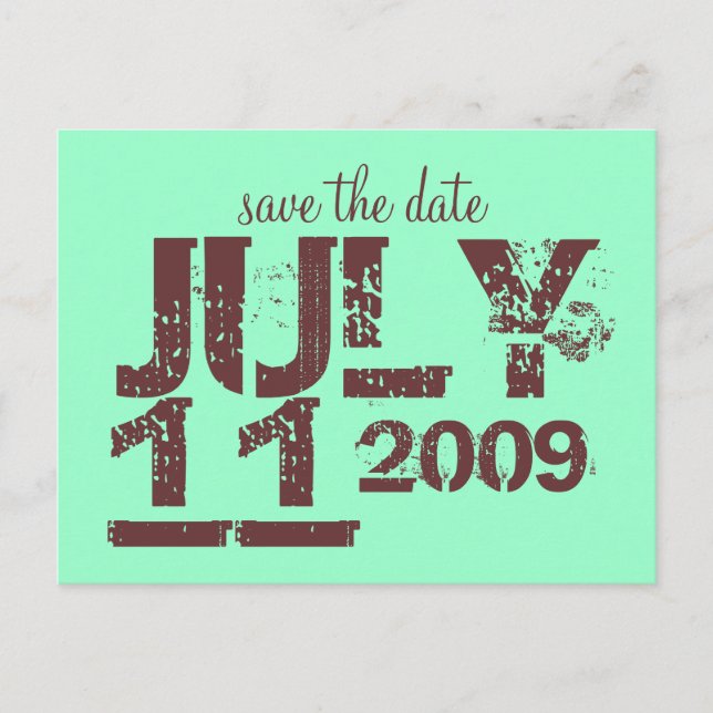 Carte Postale Faire-part Enregistrer la date (Devant)