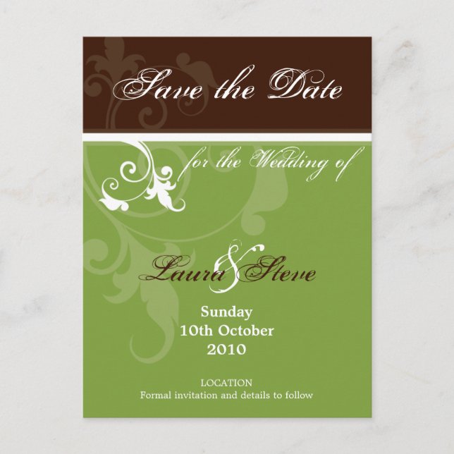 CARTE POSTALE FAIRE-PART ENREGISTRER LA DATE :: 3 (Devant)