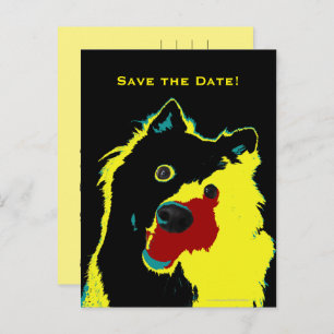 Carte Postale Faire-part Enregistrer la date 40e anniversaire Joyeux chien 