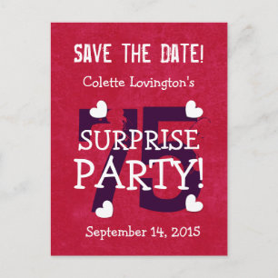 Carte Postale Faire-part Enregistrer la date 75e anniversaire surprise S75B