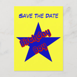 Carte Postale Faire-part Enregistrer La Date Anniversaire Garçon Funny Cart