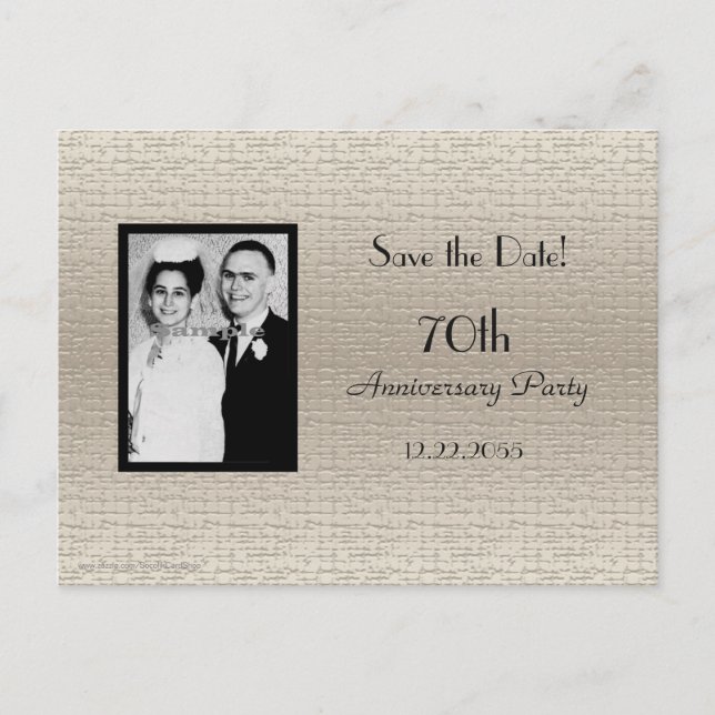 Carte Postale Faire-part Enregistrer la date Anniversaire Partie Photo Invi (Devant)