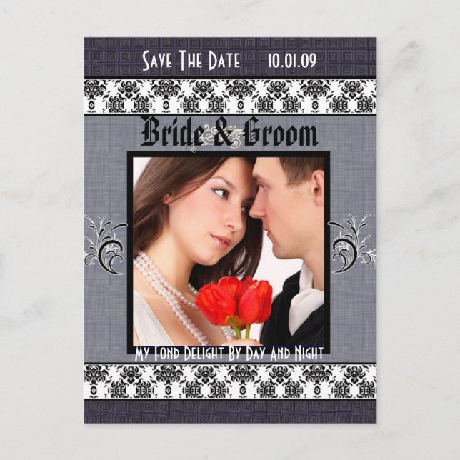 Carte Postale Faire-part Enregistrer la date avec votre photo (Devant)