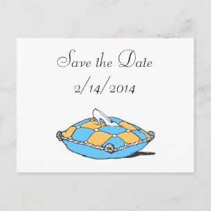Carte Postale Faire-part Enregistrer la date Cinderella Slipper Turquoise C