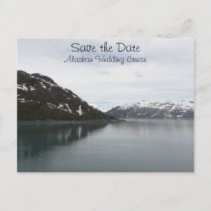 Carte Postale Faire-part Enregistrer la date croisière en Alaska