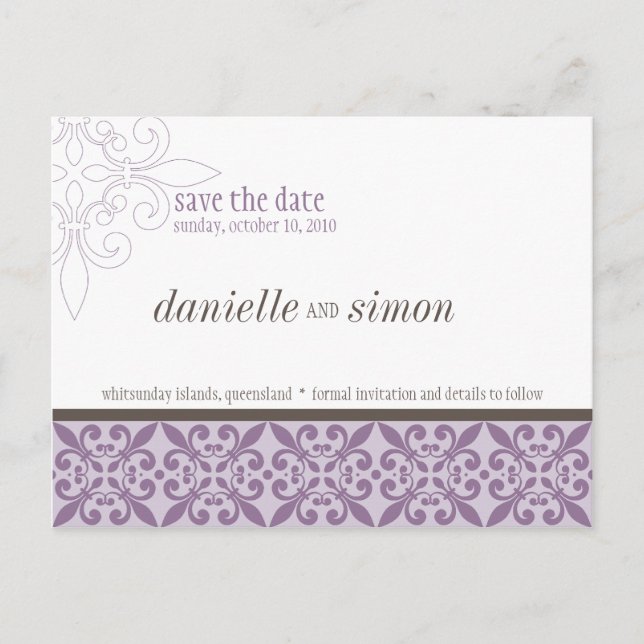 Carte Postale Faire-part ENREGISTRER LA DATE :: frais 2 (Devant)