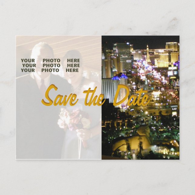 Carte Postale Faire-part Enregistrer la date Las Vegas (Devant)