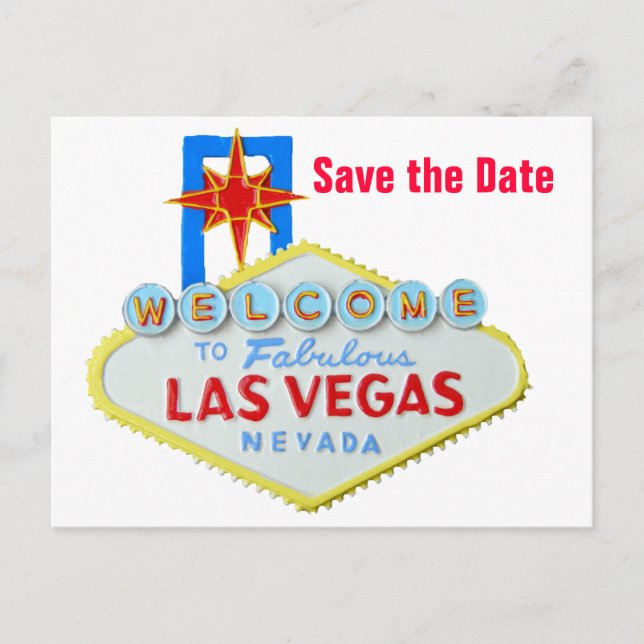 Carte Postale Faire-part Enregistrer la date Las Vegas Mariages (Devant)
