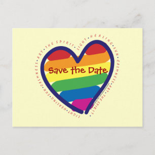 Carte Postale Faire-part Enregistrer la date/le Gay pride