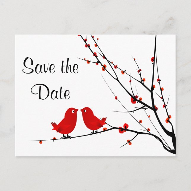Carte Postale Faire-part Enregistrer la date Mariage Inséparables photo (Devant)