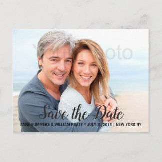 Carte Postale Faire-part Enregistrer la date, personnalisée avec photo, deu