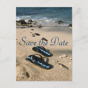 Carte Postale Faire-part Enregistrer la date pour nos sandales Mariages à t