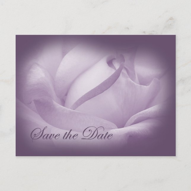 Carte Postale Faire-part Enregistrer la date - Purple Passion (Devant)