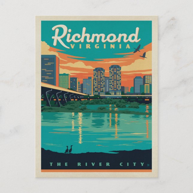 Carte Postale Faire-part Enregistrer la date - Richmond, VA (Devant)
