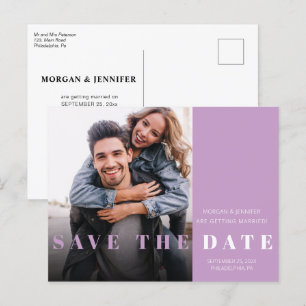 Carte Postale Faire-part Enregistrer la typographie de l'émetteur de photos