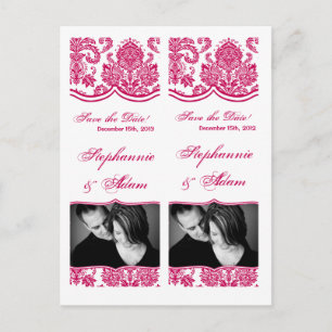 Carte Postale Faire-part Enregistrer le livre de dates Mark Favors Fusia Wh