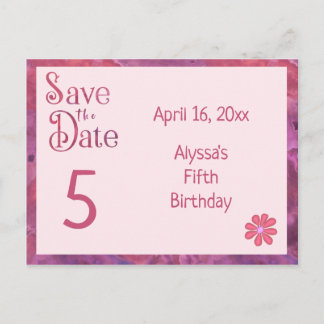 Carte Postale Faire-part Enregistrez la Date 5ème Anniversaire pour une Fil