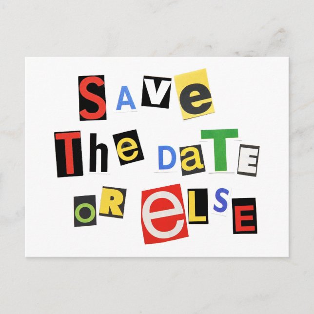 Carte Postale Faire-part Enregistrez la date - Ou autre ! (Devant)