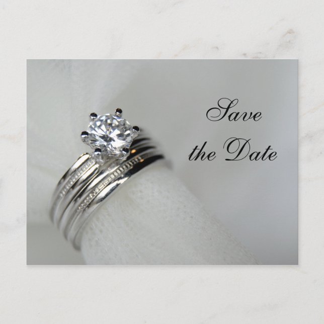 Carte Postale Faire-part Ensembles de mariages Enregistrer la date de l'ann (Devant)