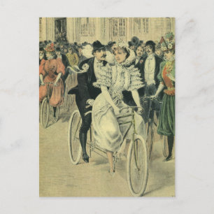 Carte Postale Faire-part Épouse et chambre de Mariage victorienne Enregistr