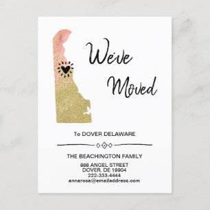 Carte Postale Faire-part *~* ÉTAT DELAWARE Pêche Pailletée en Mouvement